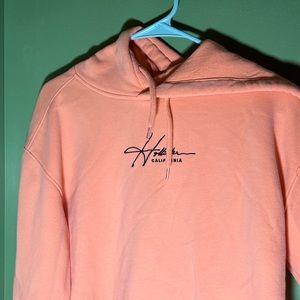 Peach Hollister Emblem hoodie